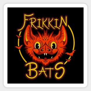 Frikkin Bats Orange Sticker